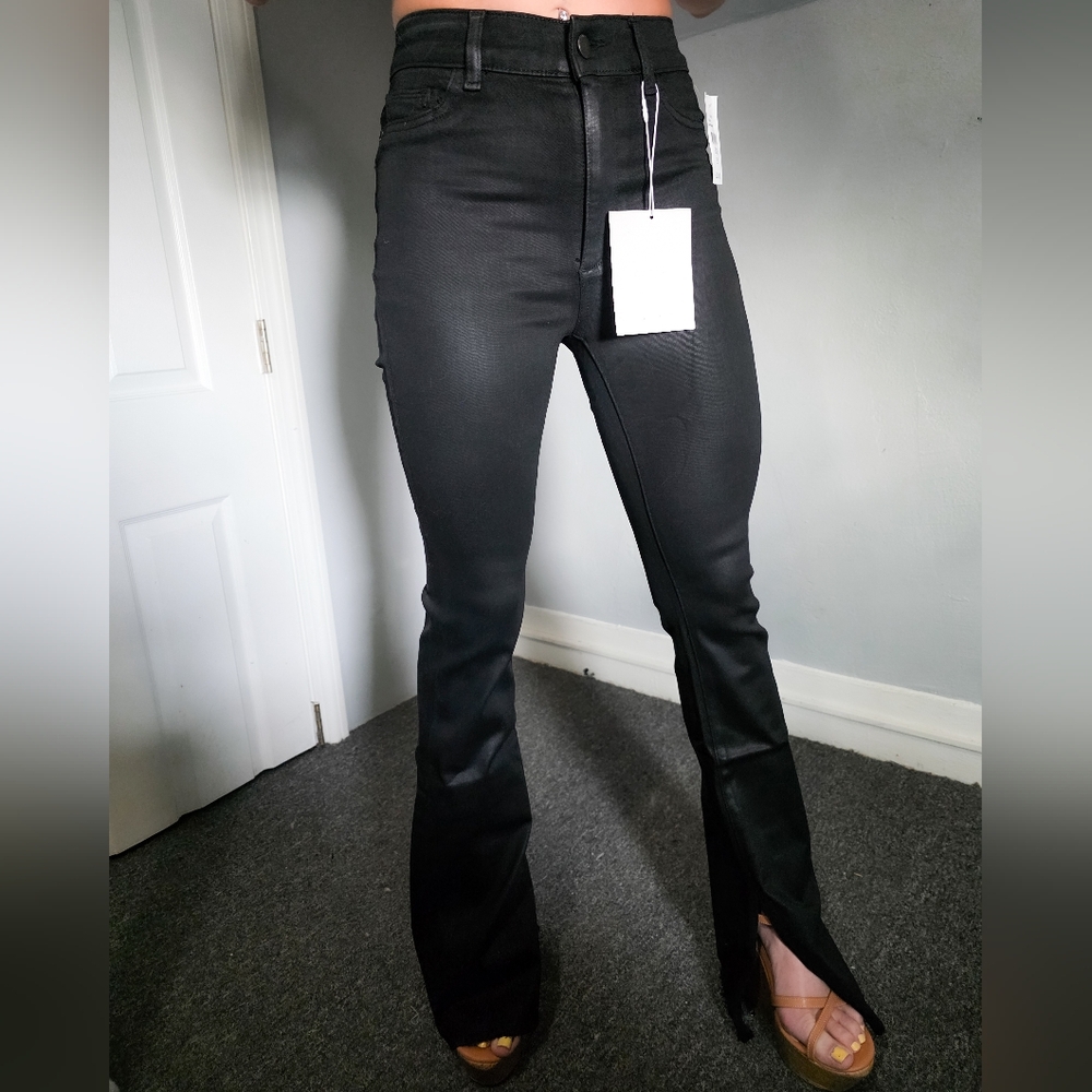 DL1961 Bridget Boot High Rise Instasculpt Jeans - Black, Size 24